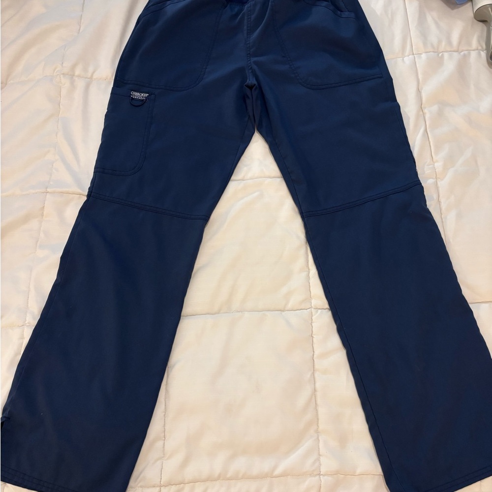 Cherokee Unisex Dark Blue, Navy, Scrub Pants, Size: Small